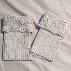 Source Unknown Gray Knit Arm Warmers